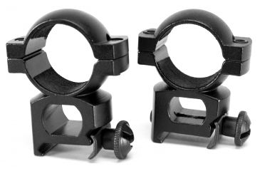 Image of NcSTAR Scope Ring - 1in Weaver Ring / Black / Flat Stud-high RB11-2