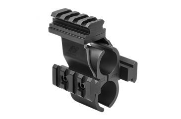 Image of NcSTAR Shotgun Barrel/Mag Tube Micro-Dot/Rail Mount, Black, Mossberg 500/590 MSHBDMOS
