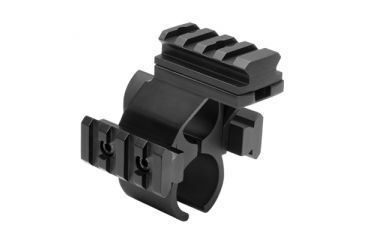 Image of NcSTAR Shotgun Barrel/Mag Tube Micro-Dot/Rail Mount, Black, Mossberg 500/590 MSHBDMOS
