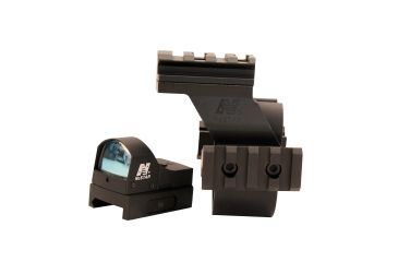 Image of NcSTAR Shotgun Barrel/Mag Tube Micro-Dot/Rail Mount, Black, Mossberg 500/590 MSHBDMOSG