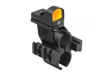 Image of NcSTAR Shotgun Barrel/Mag Tube Micro-Dot/Rail Mount, Black, Remington 870 MSHBDREMR