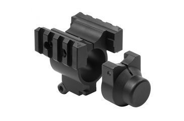 Image of NCSTAR Shotgun Rails and Bayonet Mount, Mossberg 500, Black MSHBAYMOS