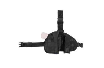 Image of NcSTAR Vism Drop Leg Right Handed Holster/Panel/Mag Pouch, Black, CVDLHOL2956B