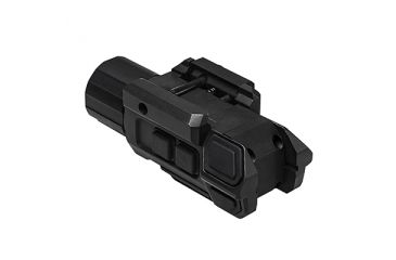 Image of VISM Pistol Flashlight w/ Strobe And Red Laser, Gen 3, CR123A, Red/White, 200 Lumens, Black, VAPFLSRV3