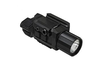 Image of VISM Pistol Flashlight w/ Strobe And Red Laser, Gen 3, CR123A, Red/White, 200 Lumens, Black, VAPFLSRV3