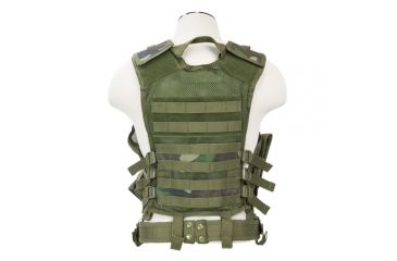 Image of NcSTAR Vism Tactical Vest, Woodland Camo, Medium - 2XL, CTV2916WC
