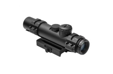 Image of NcSTAR XRS Series 4x32 Compact Scope w/ Modular Upper Scope Rings, Black, Blue Ill. Mil-Dot/Waver SECXRSM432G