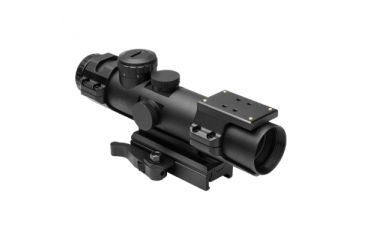 Image of NcSTAR XRS Series 4x32 Compact Scope w/ Modular Upper Scope Rings, Black, Blue Ill. Mil-Dot/Waver SECXRSM432G
