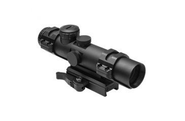 Image of NcSTAR XRS Series 4x32 Compact Scope w/ Modular Upper Scope Rings, Black, Blue Ill. P4 Sniper/Waver SECXRSP432G