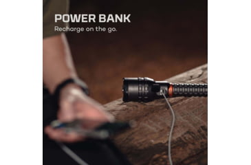 Image of Nebo 12K USB-C Rechargeable Flashlight w/ Power Bank, 12000 Lumens, Black, NEB-FLT-1007