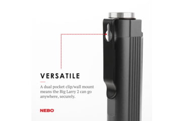 Image of Nebo Big Larry 2 COB LED Flashlight, AA, White/Red COB, 500 Lumens, Gray, NEB-WLT-0001