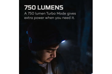 Image of Nebo EINSTEIN 750 Headlamp Li-ion 750 Lumens Headlamp, Black, NEB-HLP-0009