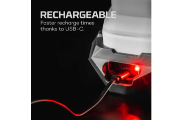 Image of Nebo Galileo AIR Powerful USB-C Rechargeable Collapsible Lantern, 1000 Lumens, Black/White, NEB-LTN-1003