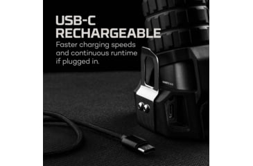 Image of Nebo Luxtreme SL25R Rechargeable 1/4 Mile Spotlight w/ Integrated COB, Black/Grey, NEB-SPT-1004