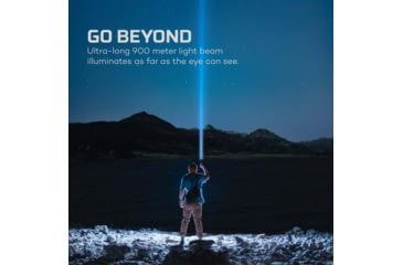 Image of Nebo Luxtreme USB-C Rechargeable Half-Mile Beam Flashlight, Black, NEB-FLT-1008