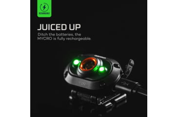 Image of Nebo Mycro Turbo Mode Rechargeable Headlamp and Cap Light, 400 Lumens, Black, NEB-HLP-0011