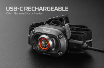 Image of Nebo The MYCRO USB-C Rechargeable Battery 250 Lumens LED Headlamp