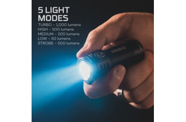 Image of Nebo Redline Torchy LED Flashlight, Lithium Ion, White, 1000 Lumens, Black, NEB-FLT-0001