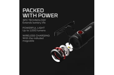 Image of Nebo Redline Torchy LED Flashlight, Lithium Ion, White, 1000 Lumens, Black, NEB-FLT-0001