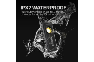 Image of Nebo SLIM LED Flashlight, Lithium Ion, White/Red, 1200 Lumens, Black, NEB-WLT-1007