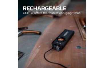 Image of Nebo SLIM LED Flashlight, Lithium Ion, White/Red, 1200 Lumens, Black, NEB-WLT-1007