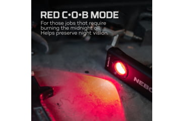 Image of Nebo SLIM LED Flashlight, Lithium Ion, White/Red, 1200 Lumens, Black, NEB-WLT-1007