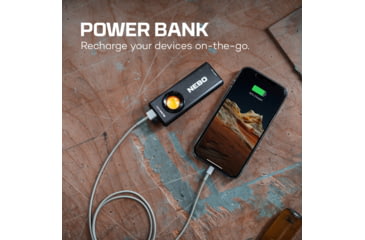 Image of Nebo SLIM LED Flashlight, Lithium Ion, White/Red, 1200 Lumens, Black, NEB-WLT-1007