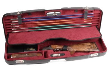 Image of Negrini Compact Shotgun Tube Set Case,34.7x11.5x4.9in,Barrel 34-1/2in and Tube Sets,Black/Bordeaux 1622LR-TUBE-5227