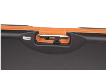 Image of Negrini Deluxe Compact Scoped Bolt Action Rifle Case, Black/Cognac Leather Trim/Brown Interior, 1619LX/5287