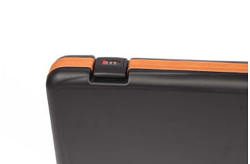 Image of Negrini Deluxe Compact Scoped Bolt Action Rifle Case, Black/Cognac Leather Trim/Brown Interior, 1619LX/5287