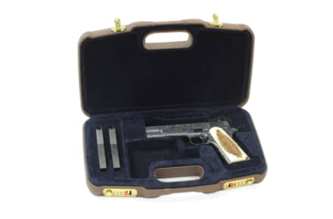 Image of Negrini Leather Model 1911 Handgun Case, Coaba Brown Leather/Navy, 2018SPL/4836