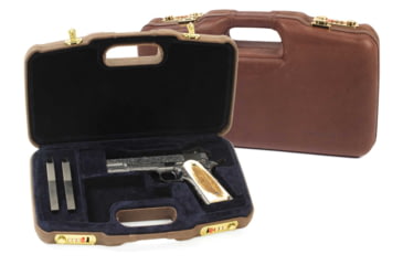 Image of Negrini Leather Model 1911 Handgun Case, Coaba Brown Leather/Navy, 2018SPL/4836
