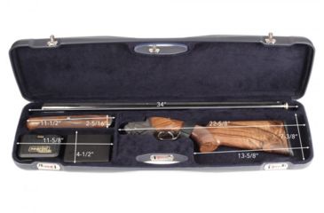 Image of Negrini O/U Sporter Shotgun Case, Navy/Navy, L34.7in x H10.5in x D3.4in 1654LR/5165