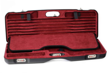 Image of Negrini OU Skeet Single Shotgun Case + Tube Set, Black/Bordeaux, 1659LR-TUBE/5160