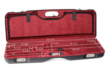 Image of Negrini OU Skeet Single Shotgun Case + Tube Set, Black/Bordeaux, 1659LR-TUBE/5160