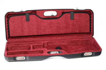 Image of Negrini OU Skeet Single Shotgun Case + Tube Set, Black/Bordeaux, 1659LR-TUBE/5160