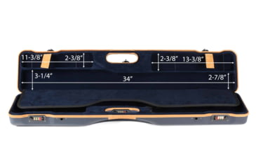 Image of Negrini OU/SXS Deluxe Ultra-Compact Sporter Shotgun Case, Black/Grey, 16407LX/5643