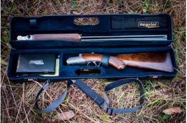Image of Negrini OU/SxS Uplander Ultra-Compact Hunting Shotgun Case, Black/Blue, L31.89in x W6.89in x D4.72in 16405LR/5541