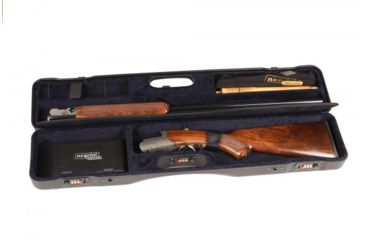 Image of Negrini OU/SxS Uplander Ultra-Compact Hunting Shotgun Case, Black/Blue, L31.89in x W6.89in x D4.72in 16405LR/5541