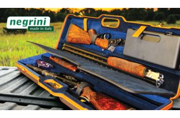 Image of Negrini UNICASE Two Shotgun Travel Case, Navy/Navy, L37.75in x H10.6in x D4.9in 1677LR-UNI/5044