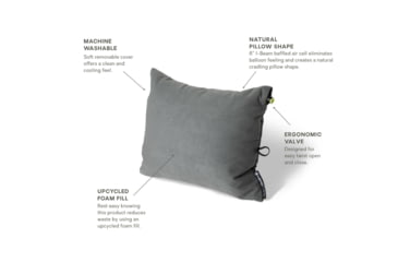 Image of NEMO Equipment Fillo King Pillow, Midnight Gray, 811666031327