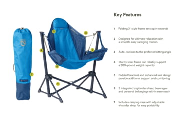 Image of NEMO Equipment Stargaze EVO-X Folding Reclining Camp Chair, Brilliant Blue, 811666036230