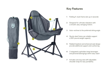 Image of NEMO Equipment Stargaze EVO-X Folding Reclining Camp Chair, Ombre Blue, 811666036421