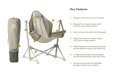 Image of NEMO Equipment Stargaze EVO-X Folding Reclining Camp Chair, Smokey Olive, 811666036261