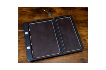 Image of Neo Mag Leather Bottom EDC Tray - Black Tray, Crazy Horse Leather, Yes, LGTRAY-BLACK-CHL-YES