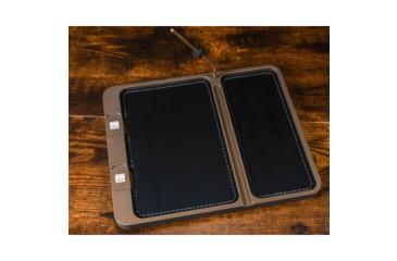 Image of Neo Mag Leather Bottom EDC Tray - Burnt Bronze, Black Leather, Yes, LGTRAY-BB-BL-YES