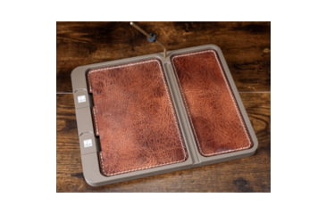 Image of Neo Mag Leather Bottom EDC Tray - FDE Tray, Antique Brown Leather, Yes, LGTRAY-FDE-ABL-YES