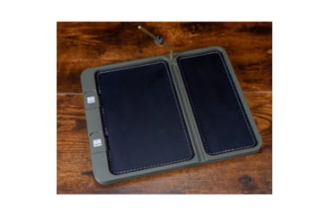 Image of Neo Mag Leather Bottom EDC Tray - OD Green, Black Leather, Yes, LGTRAY-ODG-BL-YES