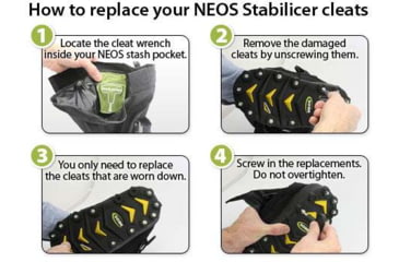 Image of Neos Glacier Trek Stainless Cleats, Black, GSRCSLV