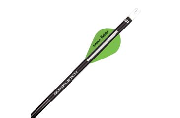 Image of New Archery Products Quikfletch 2in Quikspin Vanes, Black Tube, 100 Pack, White/Green/Green, NAP-60-382
